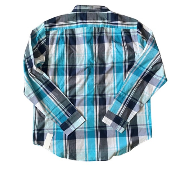 NARRAGANSETT TRADERS Men’s Blue White Casual Button Down Long Sleeve Shirt Sz XL - Picture 2 of 4